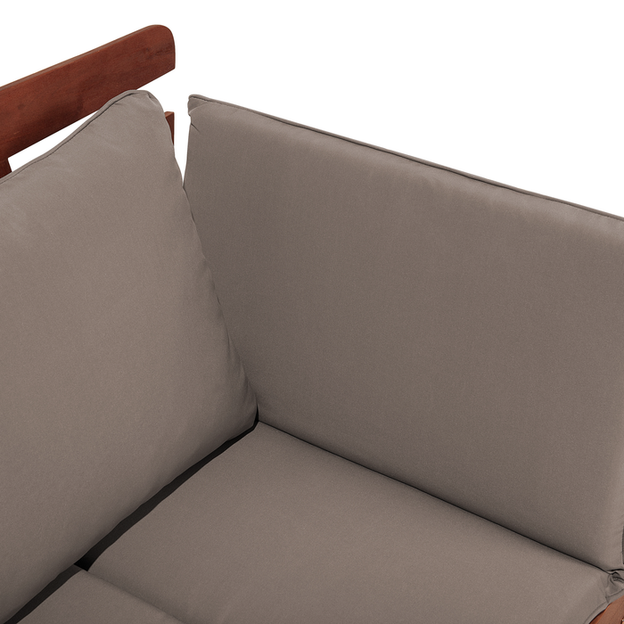 Beliani - PORTICI - Tuinbank - Donkere houtkleur - Eucalyptushout