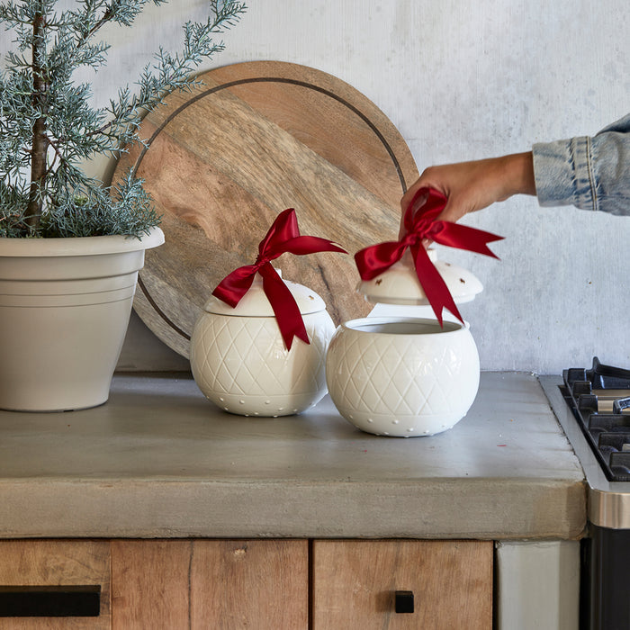 Riviera Maison Voorraadpot Sparkling Ornament Wit