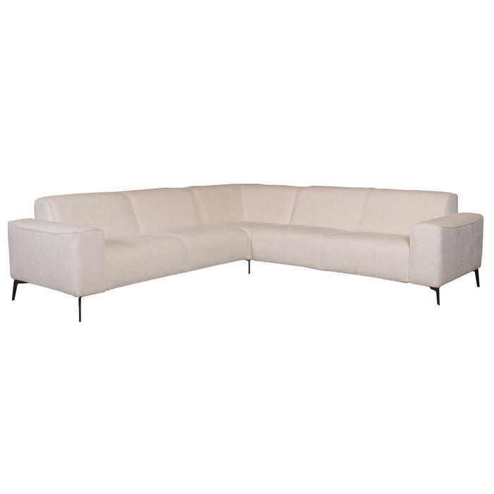 Bronx71 Scandinavische hoekbank Vegas bouclé wit links|rechts