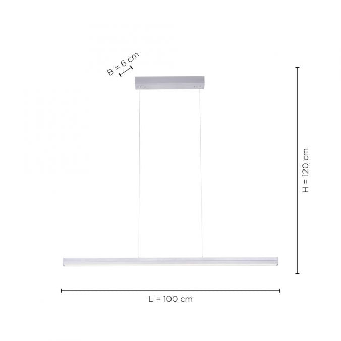 Paul Neuhaus Paul Neuhaus Niro Hanglamp RVS 27 Watt incl. Dimmer