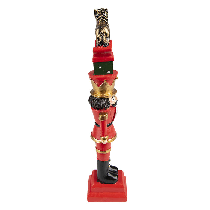 Clayre & Eef Kerstdecoratie Notenkraker 23 cm Rood Polyresin
