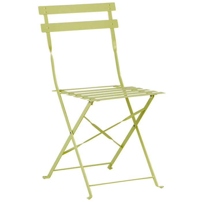 Beliani - FIORI - Bistroset voor 2 - Groen|Geel - Staal