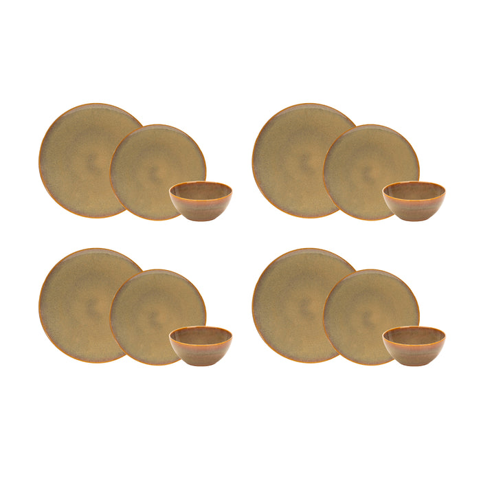 Cosy & Trendy Bloom Serviesset 12-delig - Olive