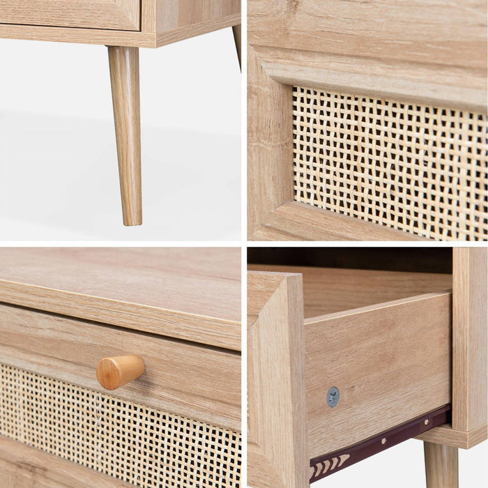 sweeek - Salontafel met rotan