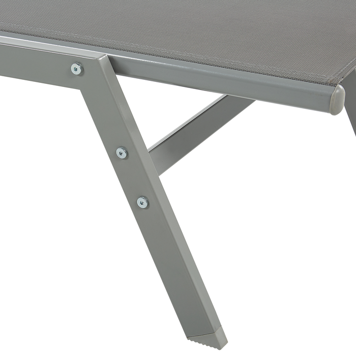 Beliani - VERNAZZA - Strandstoel - Grijs - Staal