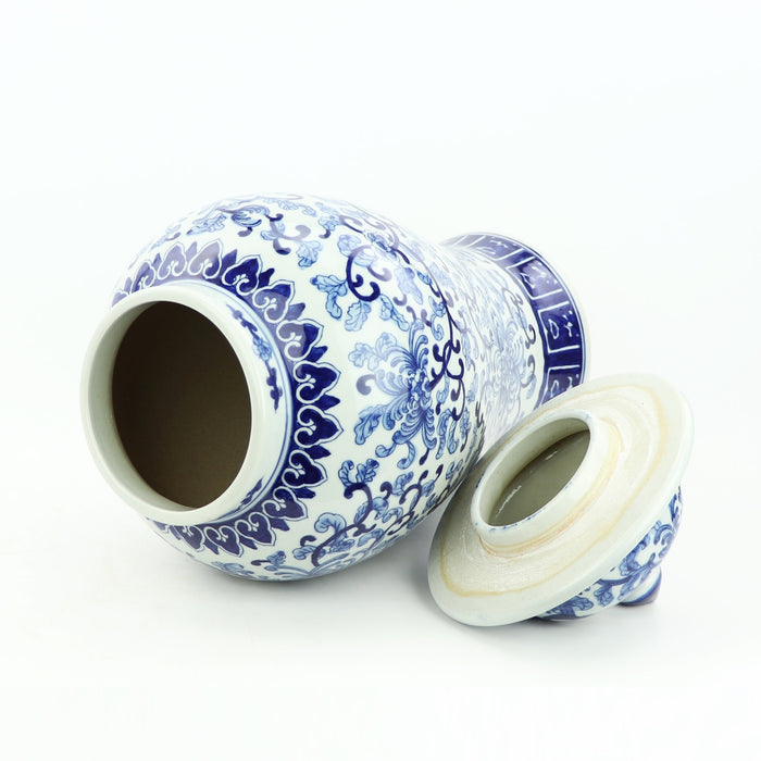Fine Asianliving Chinese Gemberpot Blauw Wit