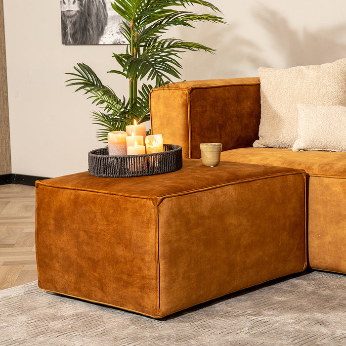 Bronx71 Hocker Memphis eco-leer cognac