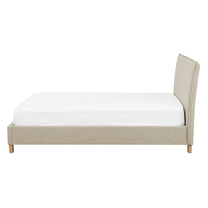 Beliani - SENNEZ - Tweepersoonsbed - Beige - 140 x 200 cm - Polyester