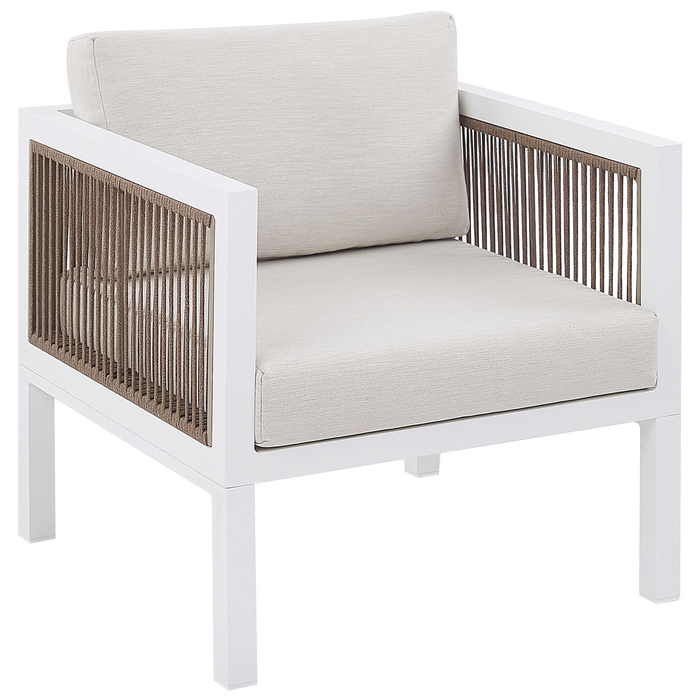 Beliani - BORELLO - Loungeset voor 5 - Wit - Aluminium