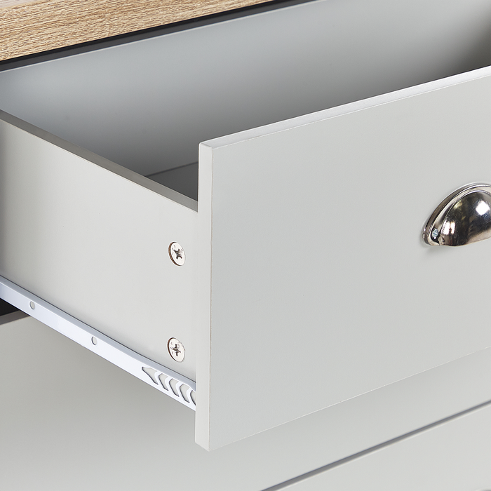 Beliani - CLIO - Commode - Lichtgrijs - Vezelplaat