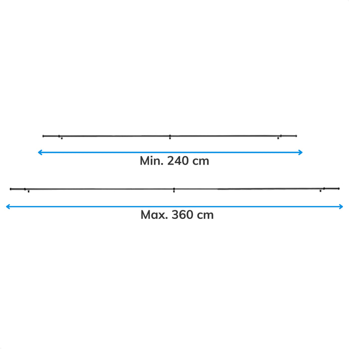 ACAZA Gordijnroede Zwart