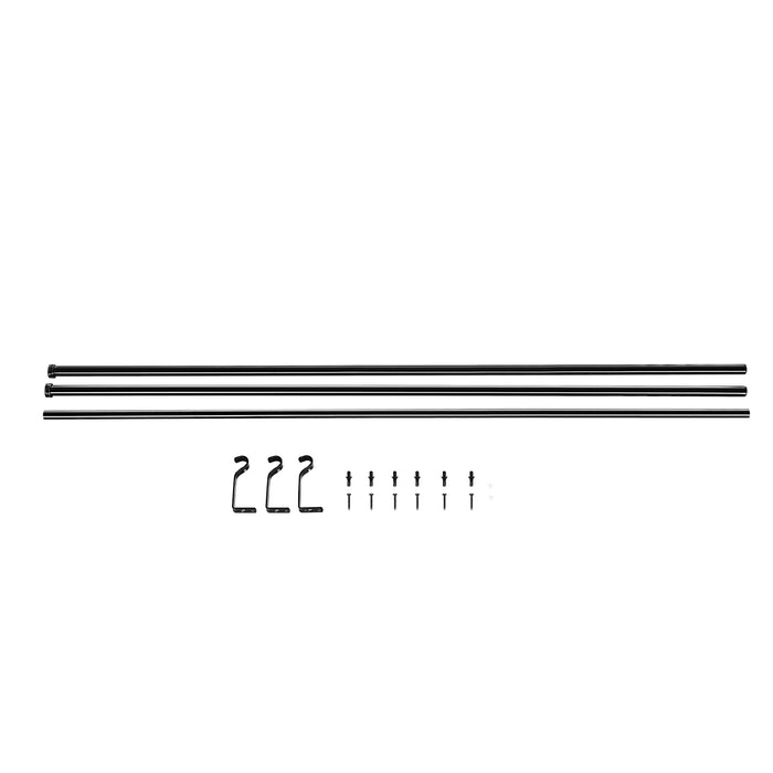 ACAZA Gordijnroede Zwart