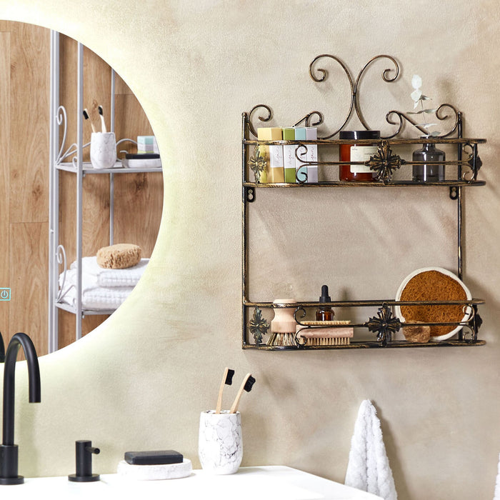 Beliani - MARAYES - Badkamer plank - Zwart - IJzer