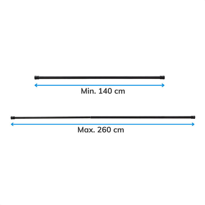 ACAZA Douchegordijnstang Zwart