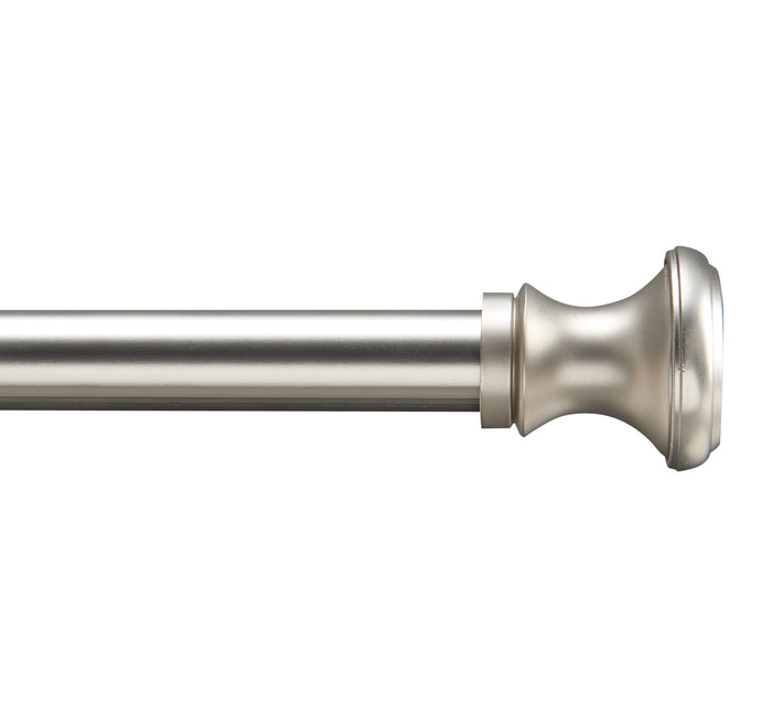 ACAZA Gordijnroede Zilvergrijs