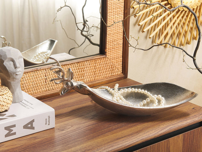 Beliani - ANGKOR - Decoratieve schaal - Zilver - Aluminium