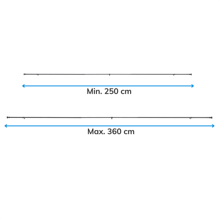 ACAZA Gordijnroede Zwart
