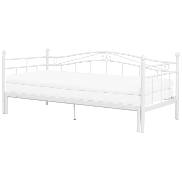 Beliani - TULLE - Eenpersoonsbed - Wit - 90 x 200 cm - Metaal