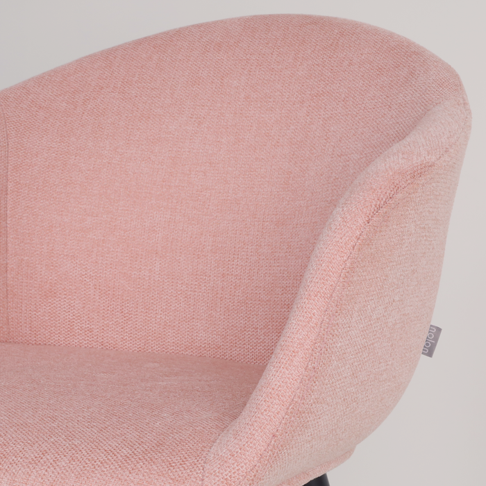 Nolon Noa-Otis eetkamerstoel zacht roze - met armleuning - wit