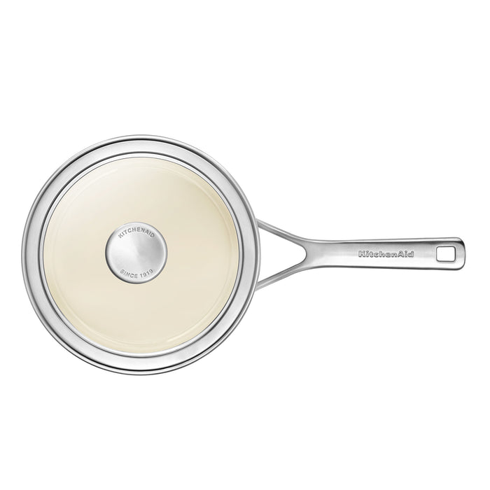 KitchenAid Steel Core Enamel Steelpan met deksel 18cm - 2L