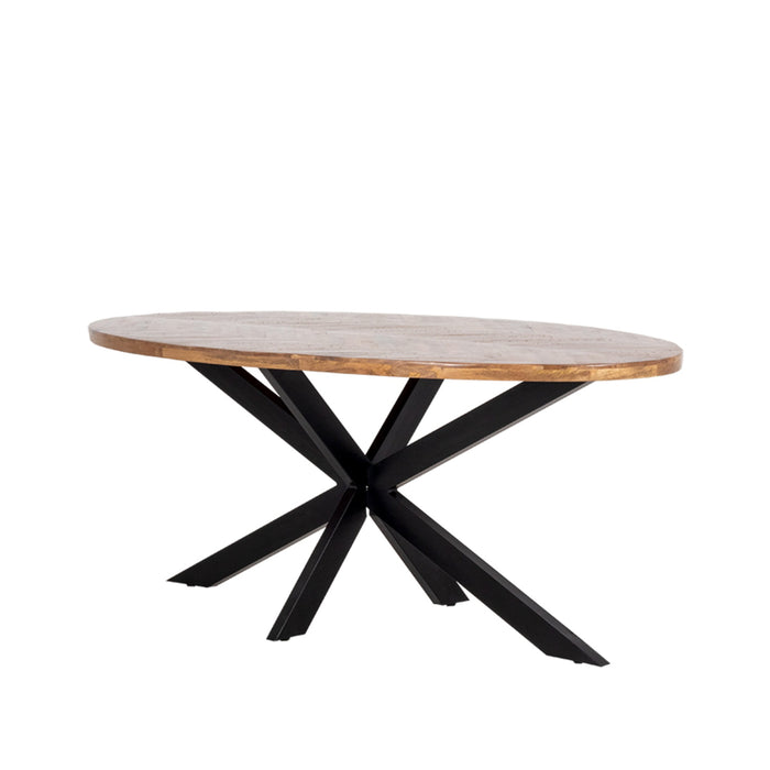 Giga Meubel - Eettafel Max Ovaal Visgraat 160cm