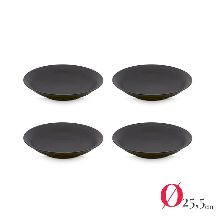 vtwonen Serviesset - Mat Zwart - Porselein - 24-delig