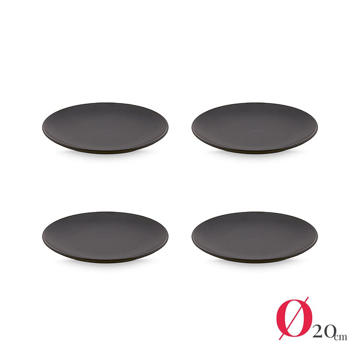 vtwonen Serviesset - Mat Zwart - Porselein - 24-delig