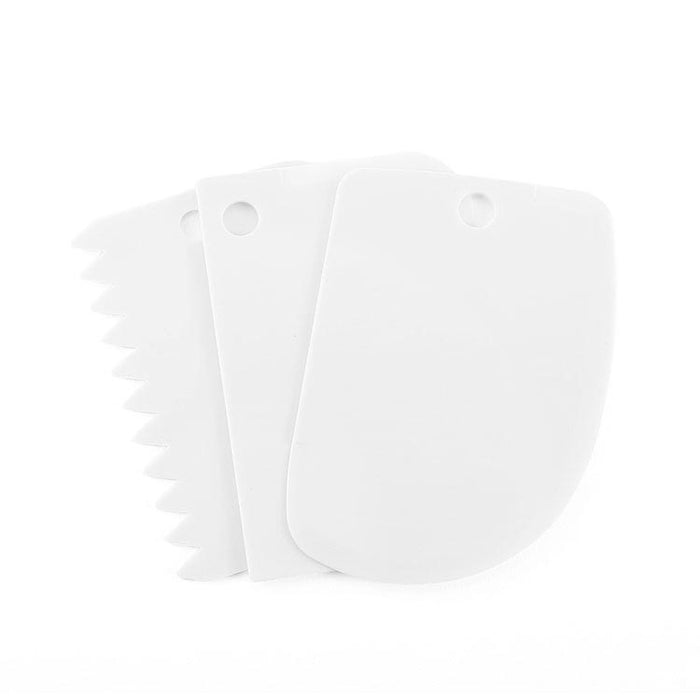 Krumble Fondant schraper (set van 3) - Wit
