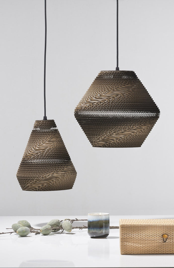 Villa Collection Alk hanglamp bruin - met zwart koord