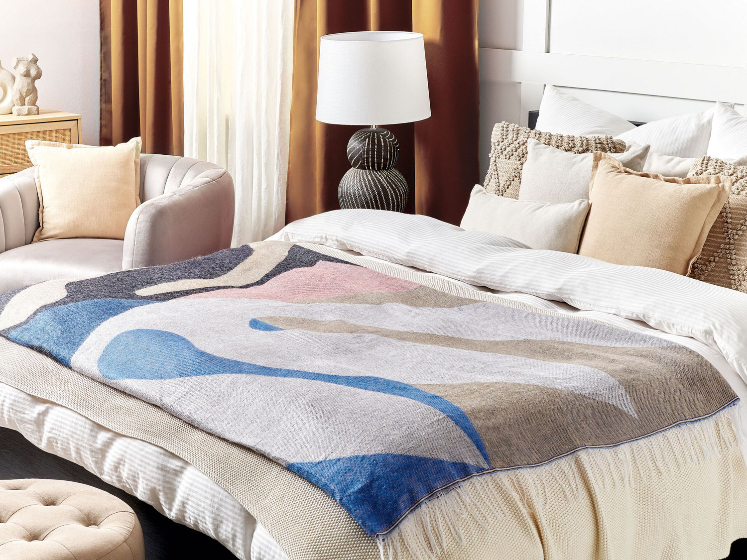 Beliani - YALADI - Plaid - Multicolor - 130 x 170 cm - Acryl