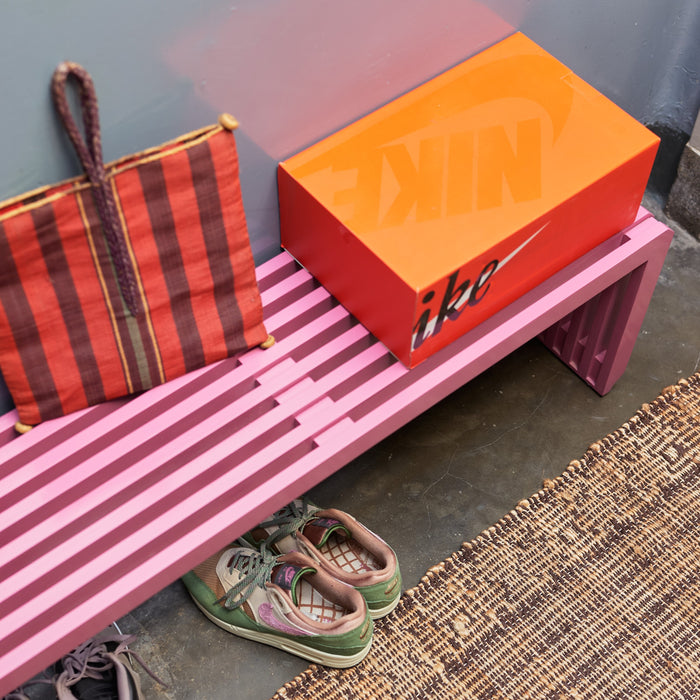 HKliving Slatted Bankje B 164 cm - Hot Pink