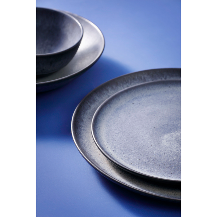 Palmer Bord Houston 22 cm Grijs Zwart Stoneware 2 stuks