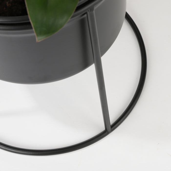 Mica Decorations Ramona Pot op Standaard Zwart