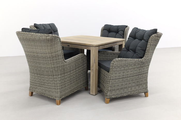 VDG Torino Paloma Grijs|Rome grey 100 cm. - tuinset 5-delig