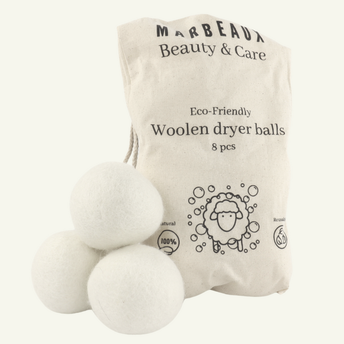 MARBEAUX Drogerballen Wol 8 Stuks Droogballen Duurzaam