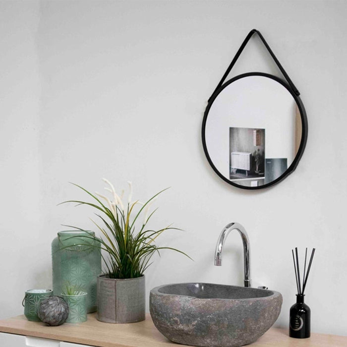 Artichok Sarah Ronde Wandspiegel Zwart -  Ø 38 cm