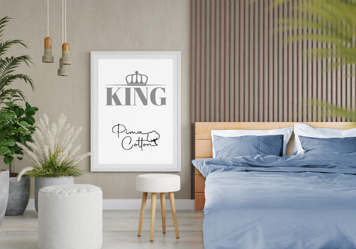 Luxe dekbedovertrek King - 300 TC topkwaliteit - 200x200|220 - blauw