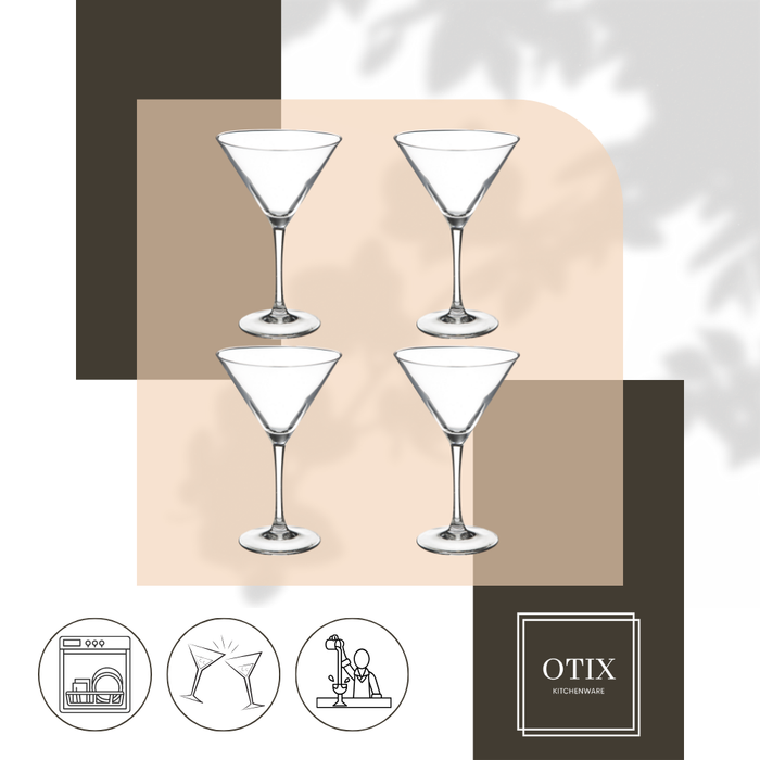 OTIX Martini Glazen Transparant 4 Stuks 300 ml Cocktail Set TINI