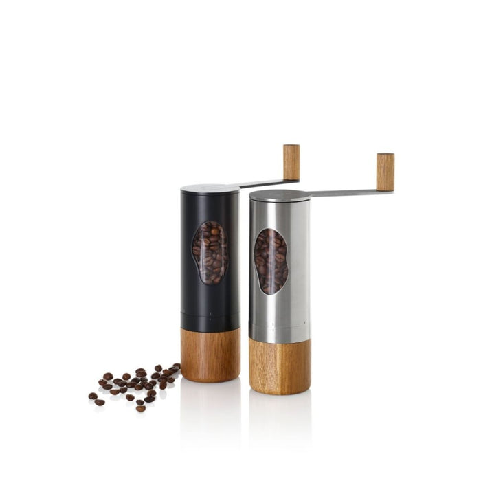 Koffiemolen Mrs. Bean, 0.62 Liter, Zwart, RVS|Acaciahout - AdHoc