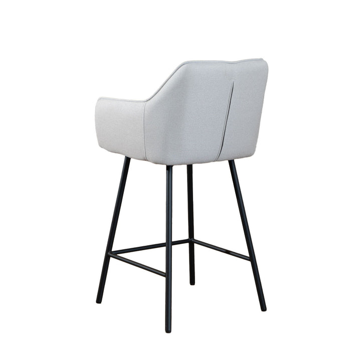 Bronx71 Scandinavische barkruk Andor gerecyclede stof grijs 65-78 cm