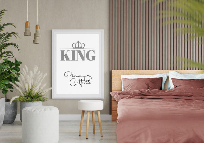 Luxe dekbedovertrek King - 300 TC topkwaliteit - 240x200|220 - brique