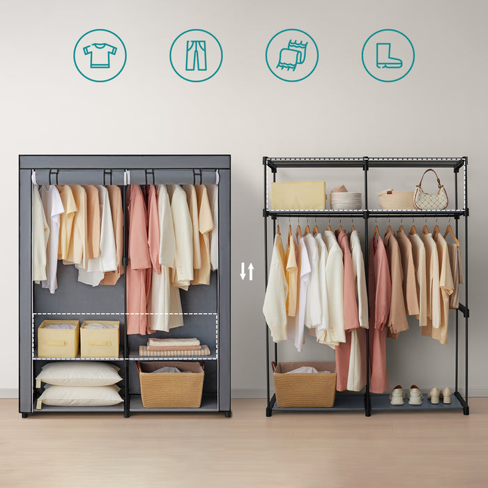 ACAZA Kledingkast Grijs