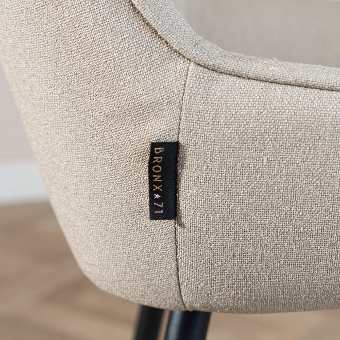 Bronx71 Scandinavische barkruk Lova gerecyclede stof taupe 68 cm