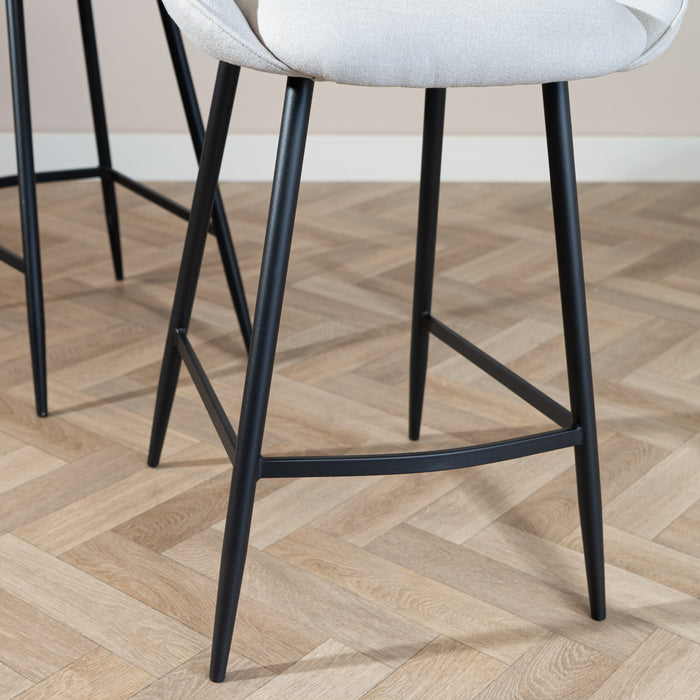 Bronx71 Scandinavische barkruk Lova gerecyclede stof grijs 68 cm