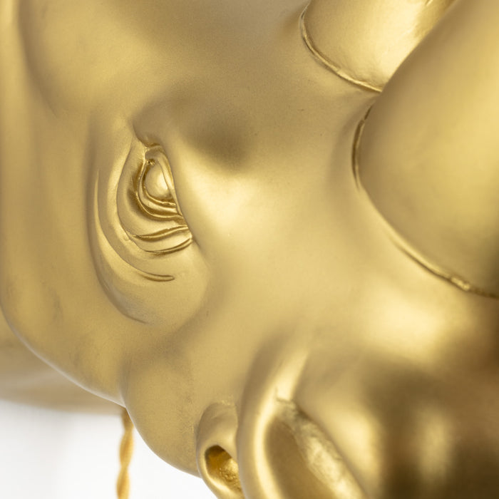 Bold Monkey Mind Your Own Rhino wandlamp goud