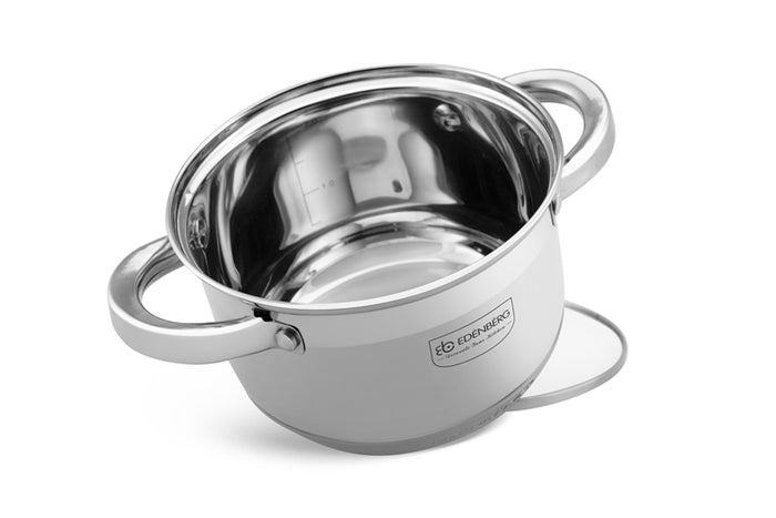 Edenberg Classic Line - Pannenset - RVS - 12 delig - Voorzien Van