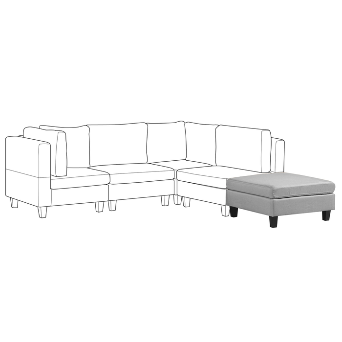 Beliani - FEVIK - Hocker - Lichtgrijs - Polyester