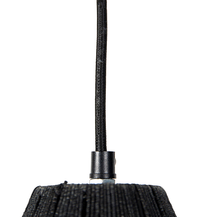 QAZQA Hanglamp jenthe - Zwart - Landelijk - D 40cm