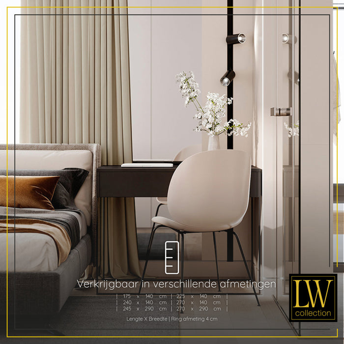 LW Collection Kant en klaar gordijnen beige 290x270cm