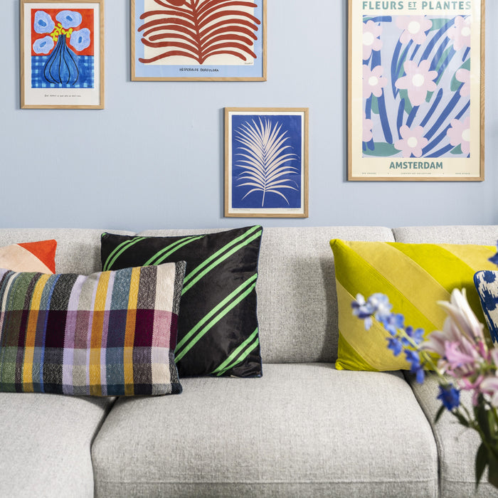 vtwonen Diagonal Sierkussen 50 x 50 cm - Groen